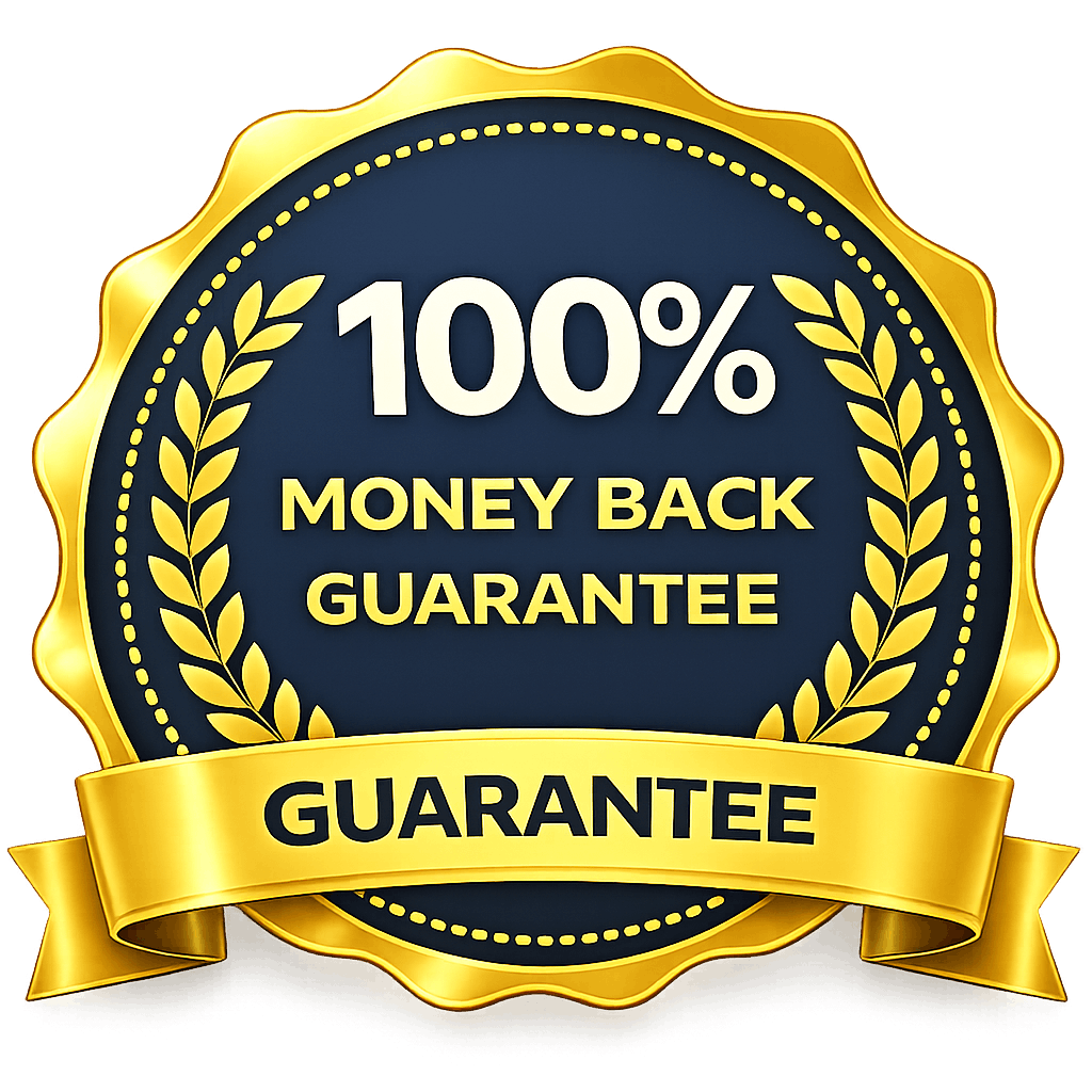 100% Money Back Guarantee