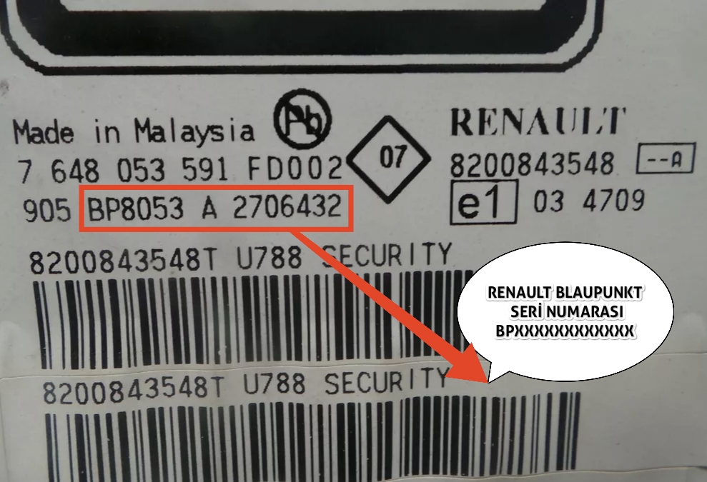 Renault Becker Serial Radio Code 1