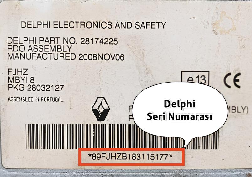 Renault Delphi Radio Serial Code 2