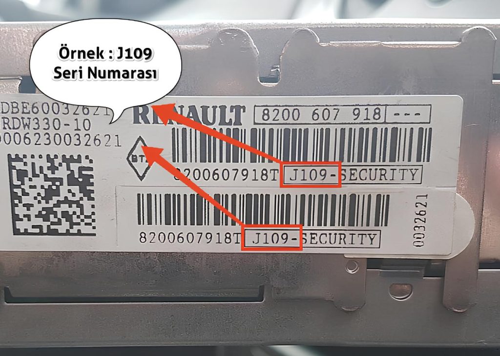 Renault Radio Serial Code 3