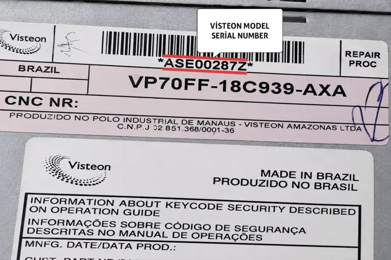 Fiat Visteon Model Teyp Radyo Seri No Görseli 3
