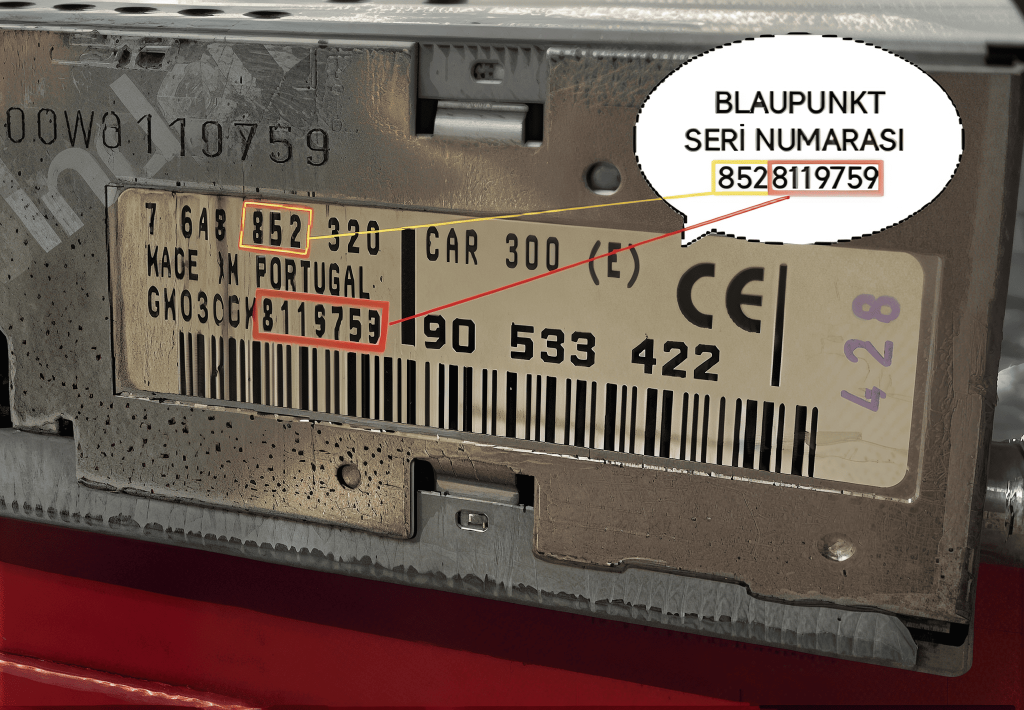 Opel CAR300E Radio Code Serial