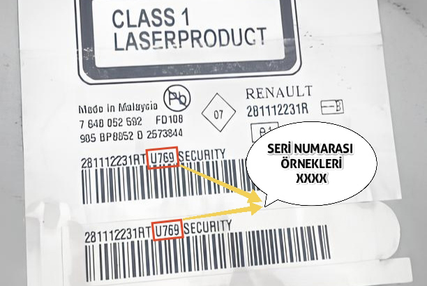 Opel Renault Series Radio Serial Number