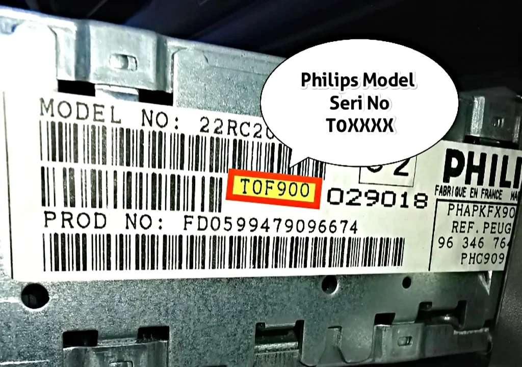 Peugeot Phlips Serisi Radyo Kodu