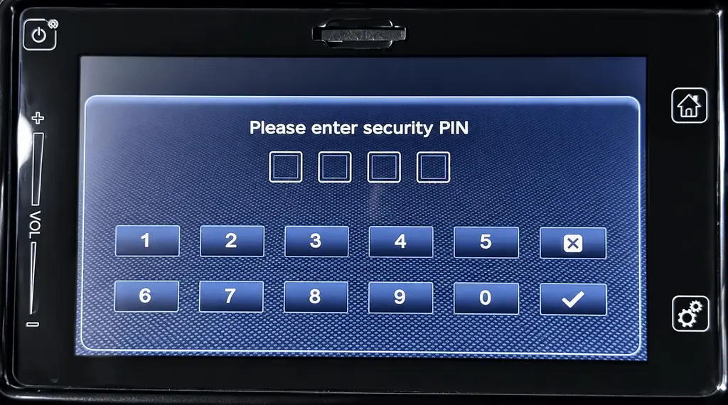 Suzuki SLN Please Enter Security PIN Screen