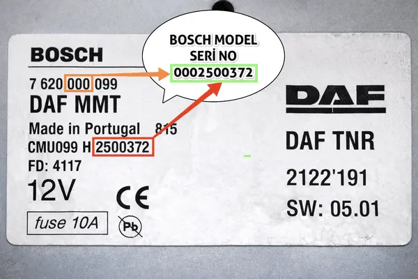 DAF Bosch 10-Digit Radio Code