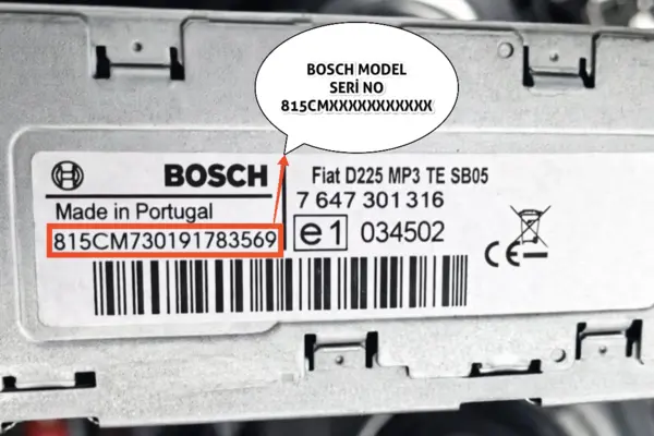 Fiat Bosch Radyo Seri Numarası