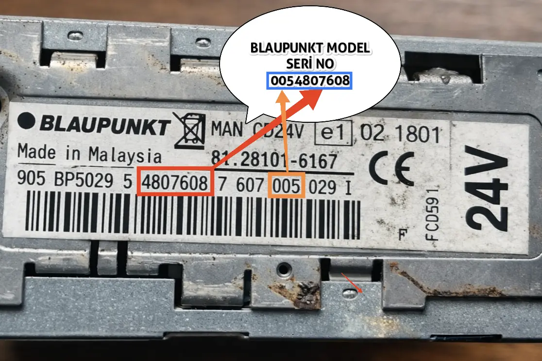 MAN Blaupunkt 10 Haneli Şifre