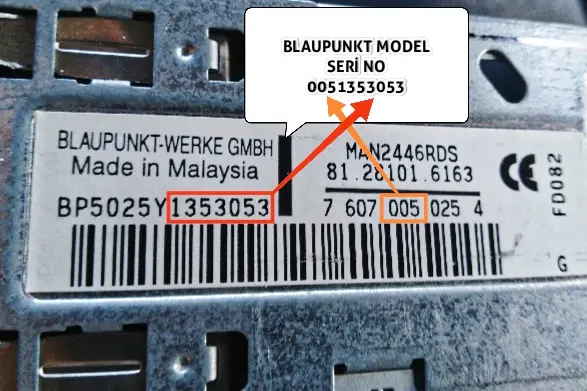 MAN Blaupunkt Teyp Radyo Kodu