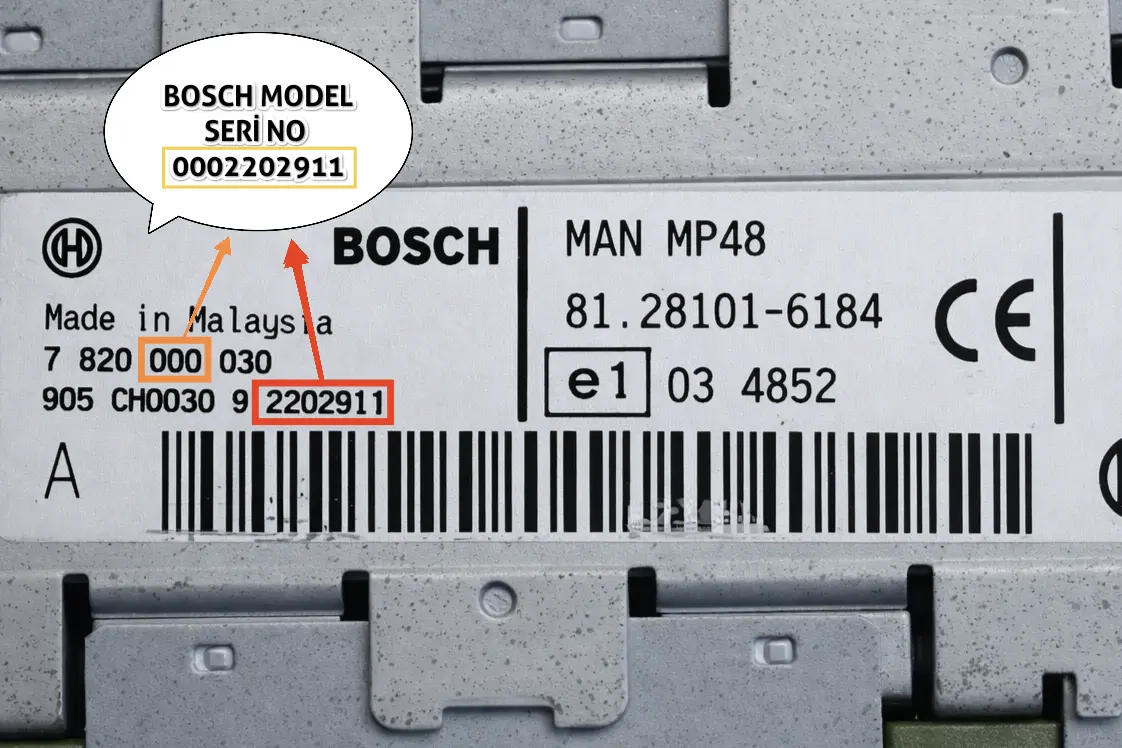 MAN Bosch 10 Haneli Radyo Kodu