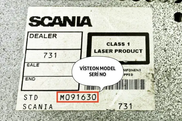 Scania Visteon M Serisi Radyo Etiketi