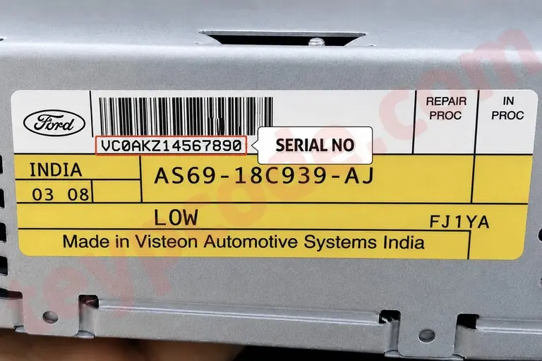 Ford Figo Radio Serial No