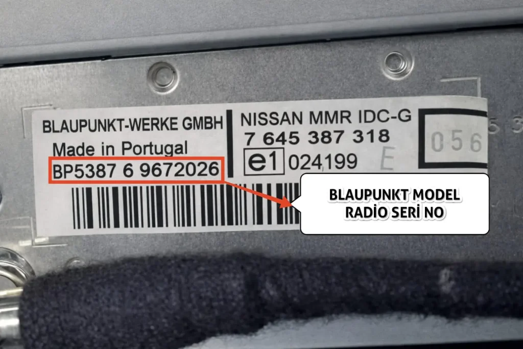 Nissan Blaupunkt Radio Serial Number