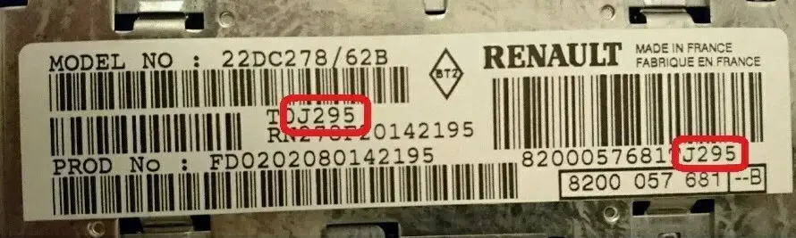 Nissan Renault Series Radio Code Serial No 3