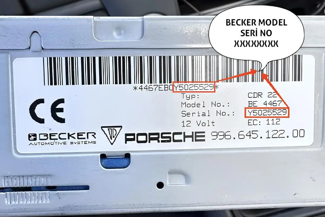 Porsche Becker Radio Serial Number Location