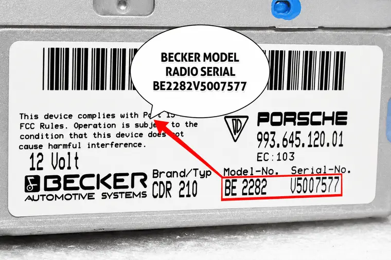 Porsche Becker 14 Karakterli Serial No Şifre